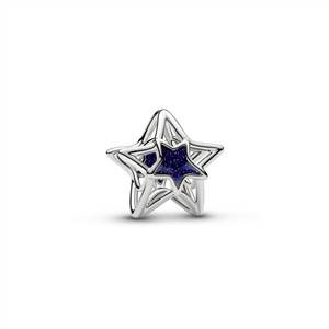 Juwelier Schell 181748 Pandora Moments Charm Offener blauer Stern 735034C01